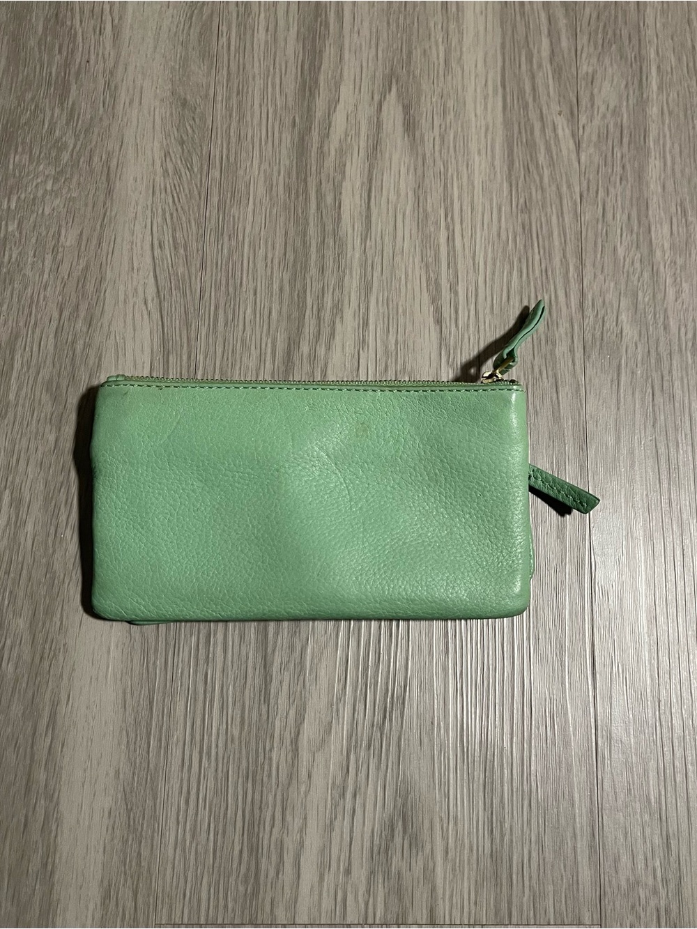 Sage Green Leather Fossil Wallet